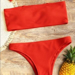 Red Zaful swim suit